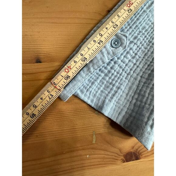 Ann Klein Gauzy Cotton Button Up Top Women Large Beach Summer Comfy Loose Trip - Picture 10 of 16